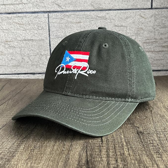 Puerto Rico Hats for Men and Women,Embroidered Dad Hat Adjustable Baseball Cap
