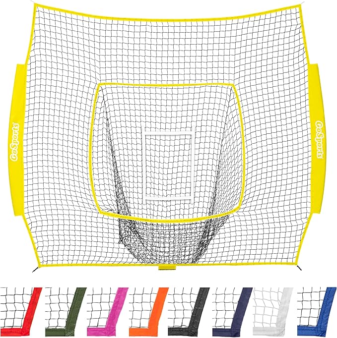 GoSports Replacement 7 x 7 ft Baseball Net - NET ONLY - Frame NOT Included - Choose Your Color
