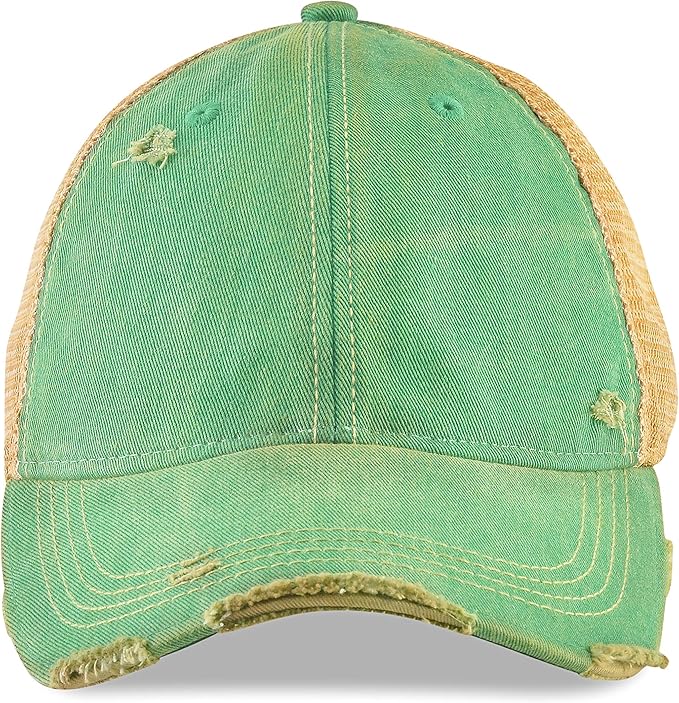Vintage Distressed Baseball Cap – Unstructured Fit Adjustable Snapback Hat for Men & Women