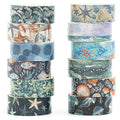 12 Rolls Charming Washi Tape Set Gold Silver Foil Detailing Arts Adhesive Tapes by Songdao