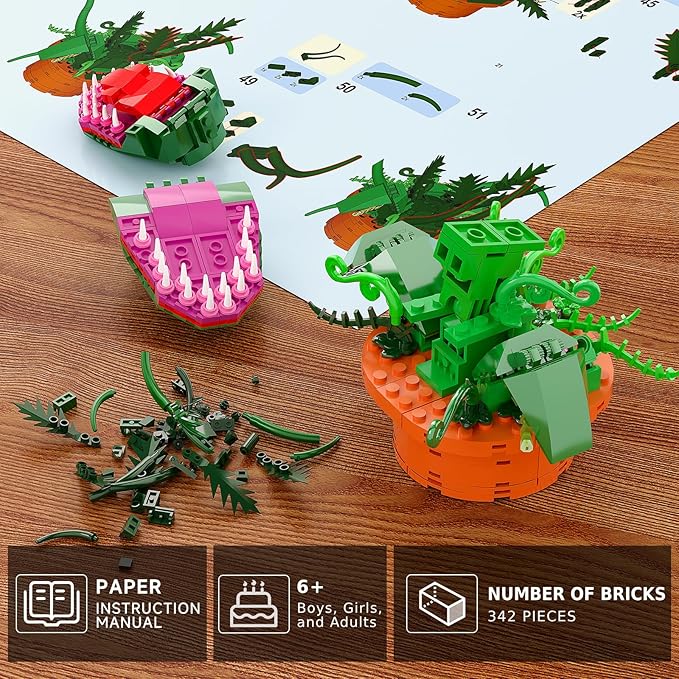 Audrey 2 Cannibal Flower Building Block Set, Little Shop of Horrors Piranha - Image 5