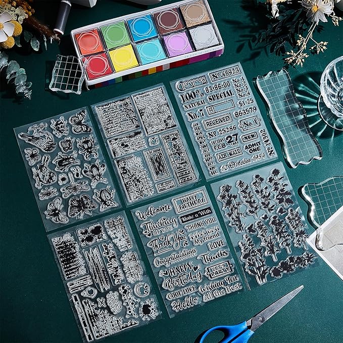 29 Pcs Acrylic Stamps for Crafting Card Making Supplies Set Include 3 Acrylic - Image 8