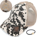 C.C Ponycap Messy High Bun Ponytail Adjustable Glitter Mesh Trucker Baseball Cap