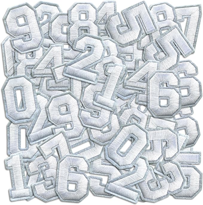 Number Iron On Patches, Numbers 0-9 Embroidery Applique Patch, DIY Decorative by Cazzon