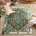 Oriental Tropical Washable Rugs, Abstract Botanical Animal Tribal Accent Carpet by Aldopein