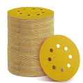 150PCS 240 Grit Gold Sanding Discs, 5-Inch 8-Hole Sandpaper by YEHBS