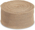 KINJOEK 4 Inch Wide 54 Yards Burlap Ribbon, Natural Jute Fabric Ribbon Crafts by KINJOEK