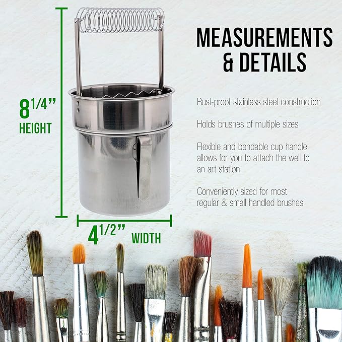 US Art Supply Deluxe Brush Cleaner-Brush Washer - Image 4
