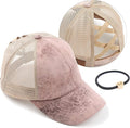C.C Ponycap Messy High Bun Ponytail Adjustable Glitter Mesh Trucker Baseball Cap