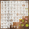Small Stencils for Painting on Wood Reusable, 3 Inch Reusable Stencil for Craft by Hosomono