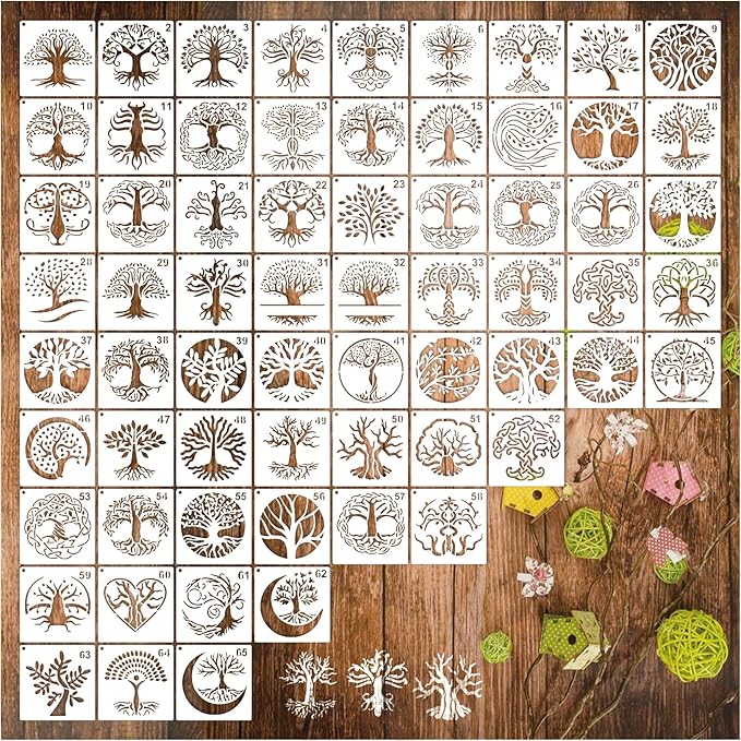 Small Stencils for Painting on Wood Reusable, 3 Inch Reusable Stencil for Craft - Image 8