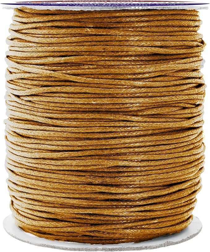 Mandala Crafts 1.5mm 109 Yards Dark Goldenrod Cotton Waxed Cord by MandalaCrafts