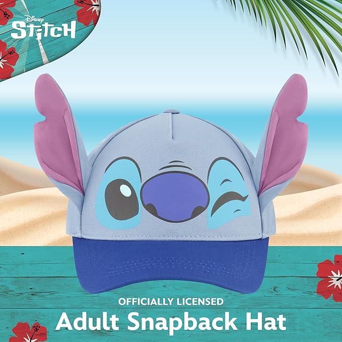 Disney Stitch Dad Hat, Adult Cotton Baseball Cap with Curved Brim