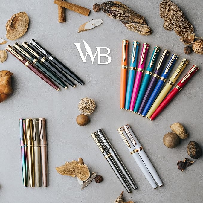 Wordsworth & Black Fountain Pen Set, 18K Gilded Medium Nib, Includes 24 Pack - Image 6