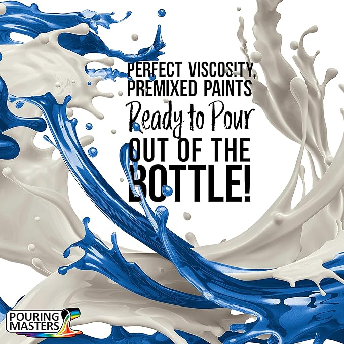 Pouring Masters Hawaiian Blue Metallic Pearl Ready to Pour Acrylic Pouring Paint - Image 2