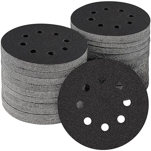100PCS 5 inch Silicon Carbide Sanding Discs 80 Grit, Wet Dry Orbital 5 Sander by POTUINOM