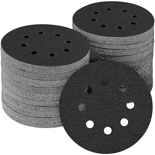 100PCS 5 inch Silicon Carbide Sanding Discs 80 Grit, Wet Dry Orbital 5 Sander by POTUINOM