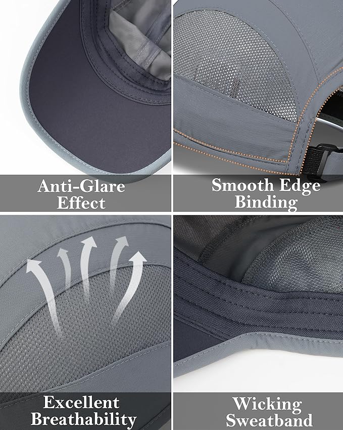 GADIEMKENSD Quick Dry Run Hat Cooling Breathable Mesh