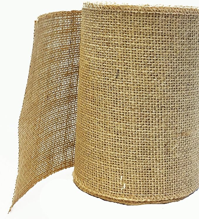 3-Pack Burlap Fabric Ribbon Natural Roll DIY Tree Protector Wrap Plant Bandage - Image 4