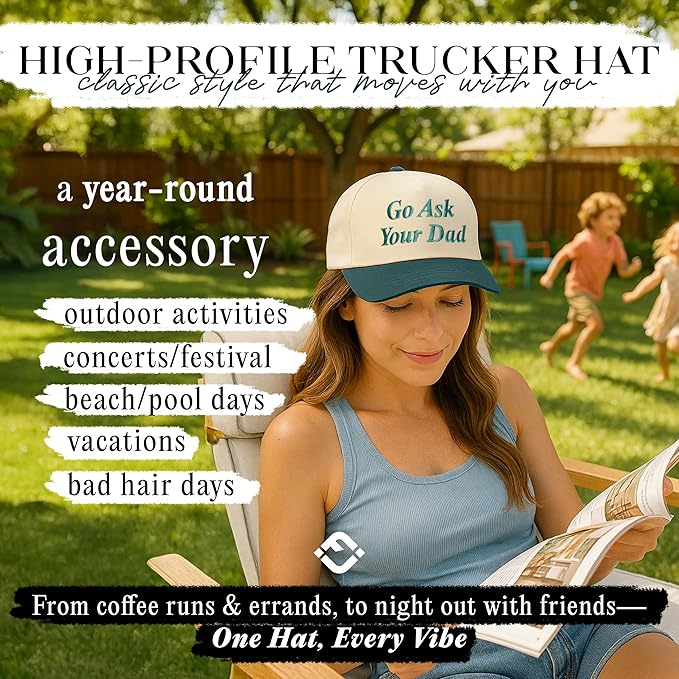 Funky Junque Trucker Hat Women Men 2-Tone Baseball Cap – Vintage Western Style Embroidered Snapback, Premium Cotton Blend