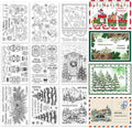 ORIGACH 9 Sheets Different Style Winter Christmas Clear Stamps Silicone by ORIGACH