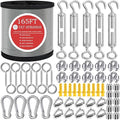 165FT Steel Cable Kit | M5 Turnbuckle & 1/8" Stainless Steel Wire Rope by GZFTMKOBNS
