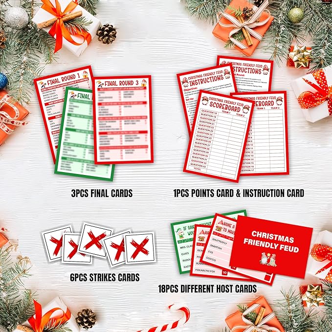 Christmas Friendly Feud Game, Funny Christmas Party Games, Friendly Feud Trivia - Image 3