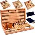17 Inch Chess Checkers Backgammon Set by Pointworks