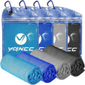 YQXCC Cooling Towels | 4 Pack 47"x12" | Ice Cool for Neck | Microfiber Soft Breathable Chilly | for Yoga, Sports, Golf, Gym, Camping, Running, Fitness, Workout & More Activities