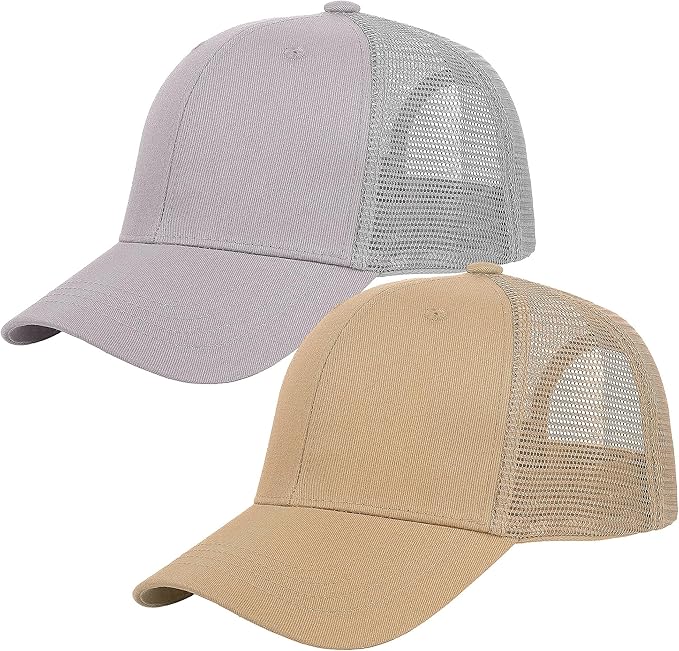 Falari Trucker Hat Baseball Cap Structured Plain Design 6 Panel, Adjustable Size