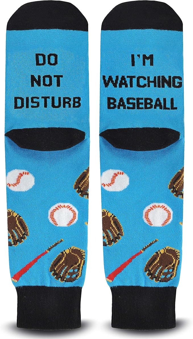 Cavertin Men's Funny Socks Hunting Fishing Football Baseball Gaming Golf Taco Pizza Bacon Christmas Gift for Men