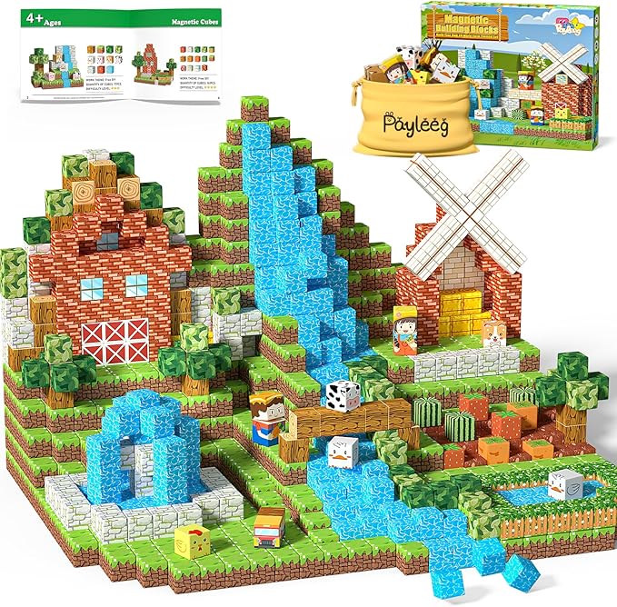Magnetic Blocks Building Toys for Kids Ages 4-8 5-7 8-12 Year Old, Magnetic by Payleeg
