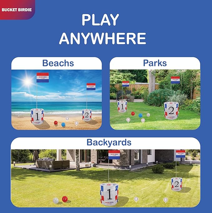 Bucket Birdie Backyard Golf Game — 6 Hole Yard Game - Image 5