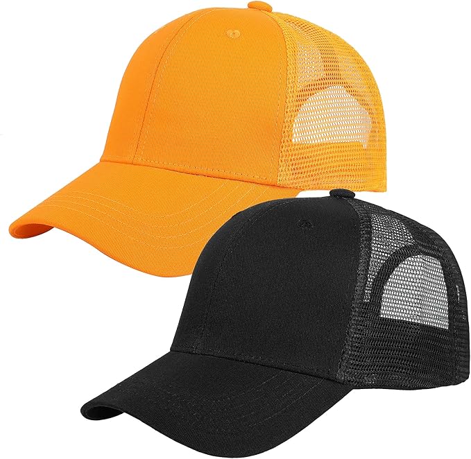 Falari Trucker Hat Baseball Cap Structured Plain Design 6 Panel, Adjustable Size