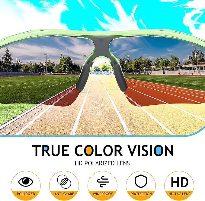 FEISEDY Kids Teens Baseball Polarized Sunglasses Sports TR90 Frame Boys Girls Cycling B2454