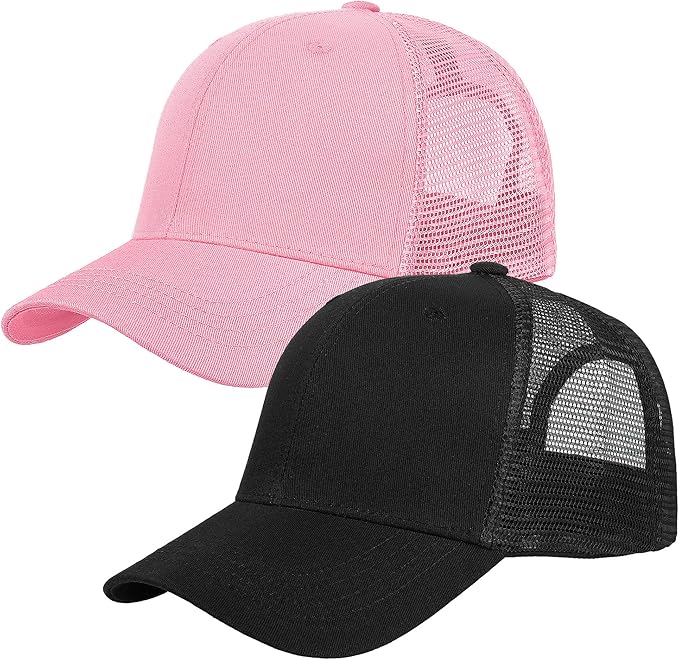 Falari Trucker Hat Baseball Cap Structured Plain Design 6 Panel, Adjustable Size