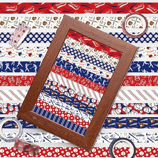 12 Rolls Baseball Washi Tape, Sport Masking Tape, Stadium Decorative Tapes - Image 7