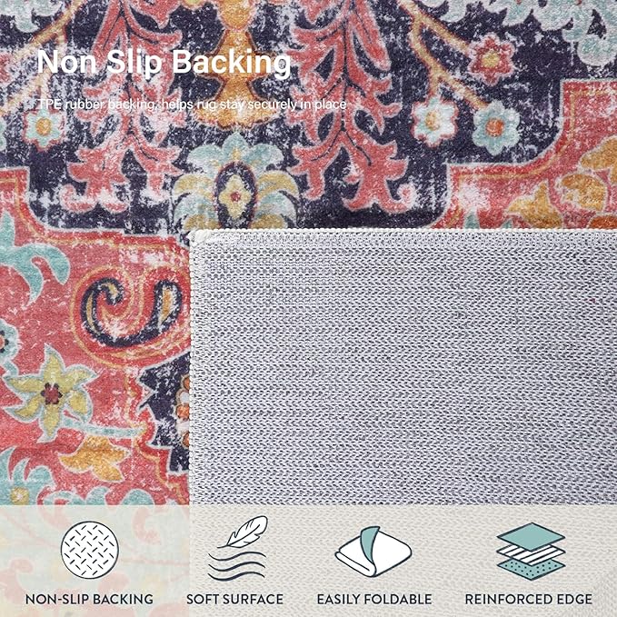 Lahome Boho 2'8"x10' Washable Hallway Kitchen Runner Rugs - Image 5