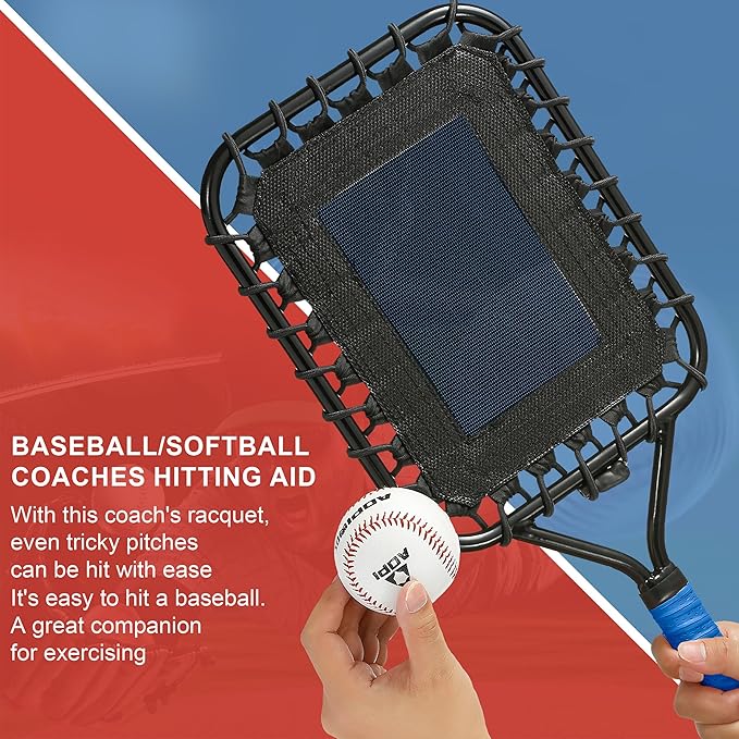 Baseball Racket for Fly Balls: Fungo Racket Baseball/Baseball Racket for Coaches and Parents to Help Players Practice Hitting Grounders and Pop Flies (New)