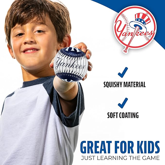 Franklin Sports MLB Team Soft Baseballs - Team Logo - Fan Shop Toy Baseball for Kids - Decoration for Desks and Office