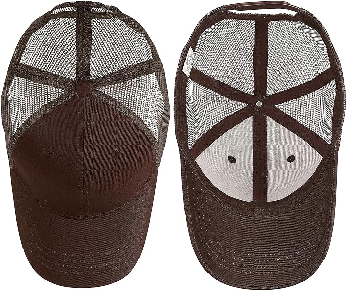 Falari Trucker Hat Baseball Cap Structured Plain Design 6 Panel, Adjustable Size