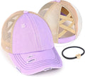 C.C Ponycap Messy High Bun Ponytail Adjustable Glitter Mesh Trucker Baseball Cap