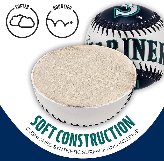 Franklin Sports MLB Team Soft Baseballs - Team Logo - Fan Shop Toy Baseball for Kids - Decoration for Desks and Office