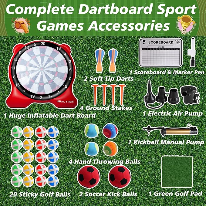 UBALANCE Giant Inflatable Dart Board, Outdoor Dartboard Yard Games - Image 2