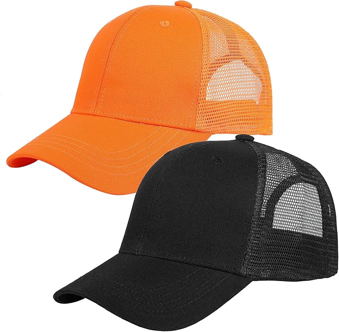 Falari Trucker Hat Baseball Cap Structured Plain Design 6 Panel, Adjustable Size