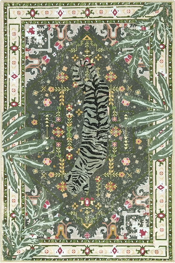 Oriental Tropical Entryway Rugs Washable - Image 7