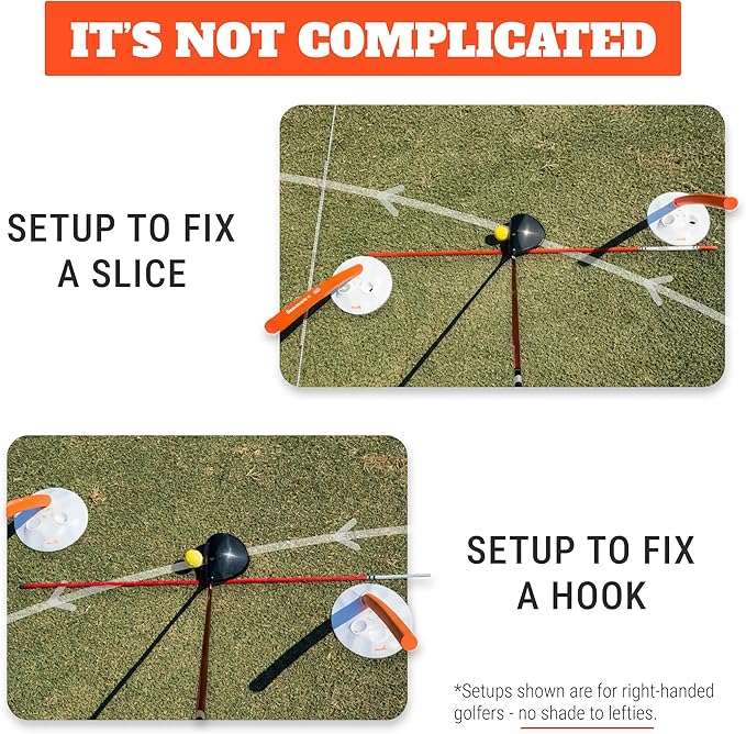 WHYGOLF Alignment Discs Lite, Compact Golf Swing Trainer and Alignment Sticks Set with 2 Discs and 2 Foam Rods, Portable Golf Training Aid and Practice Accessory