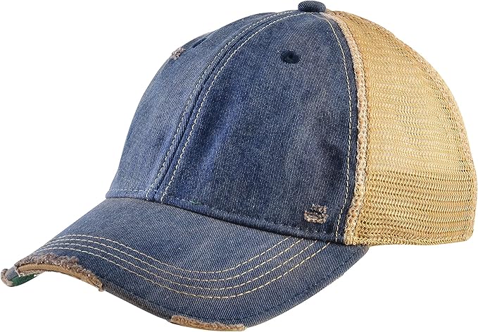 Vintage Distressed Baseball Cap – Unstructured Fit Adjustable Snapback Hat for Men & Women
