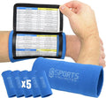 Sports Unlimited Adult Triple Wrist Coach, Football Wristbands for Plays, Baseball Wristbands, QB Arm Bands