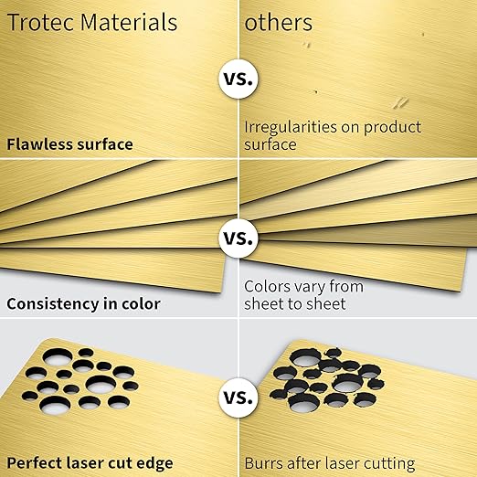 Trotec | Metallic Looking Acrylic Sheet | 12"x20"x1/8", Name Plate | USA Made - Image 4